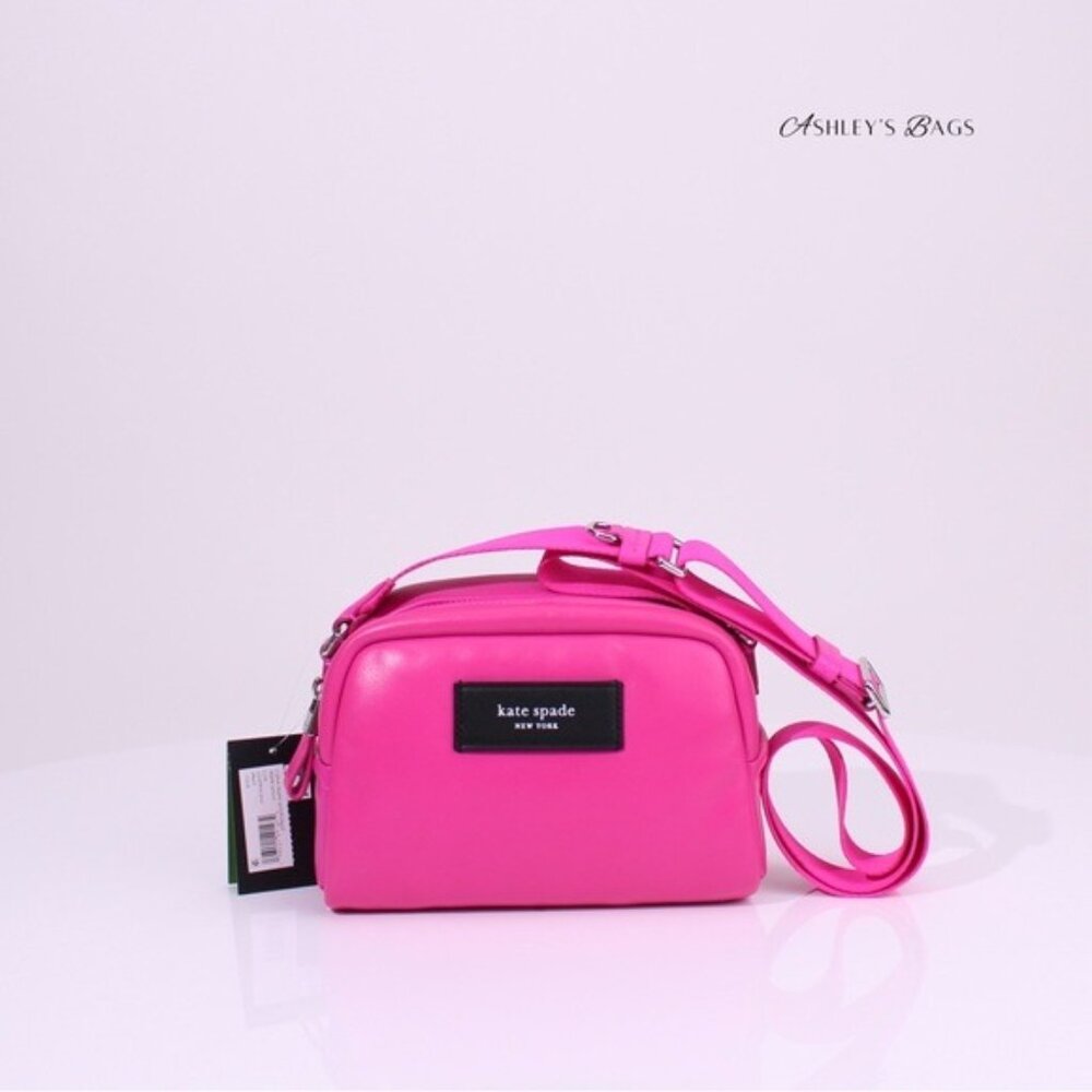 Kate Spade Puffed Satchel Crossbody In Pink Vivid Snapdragon